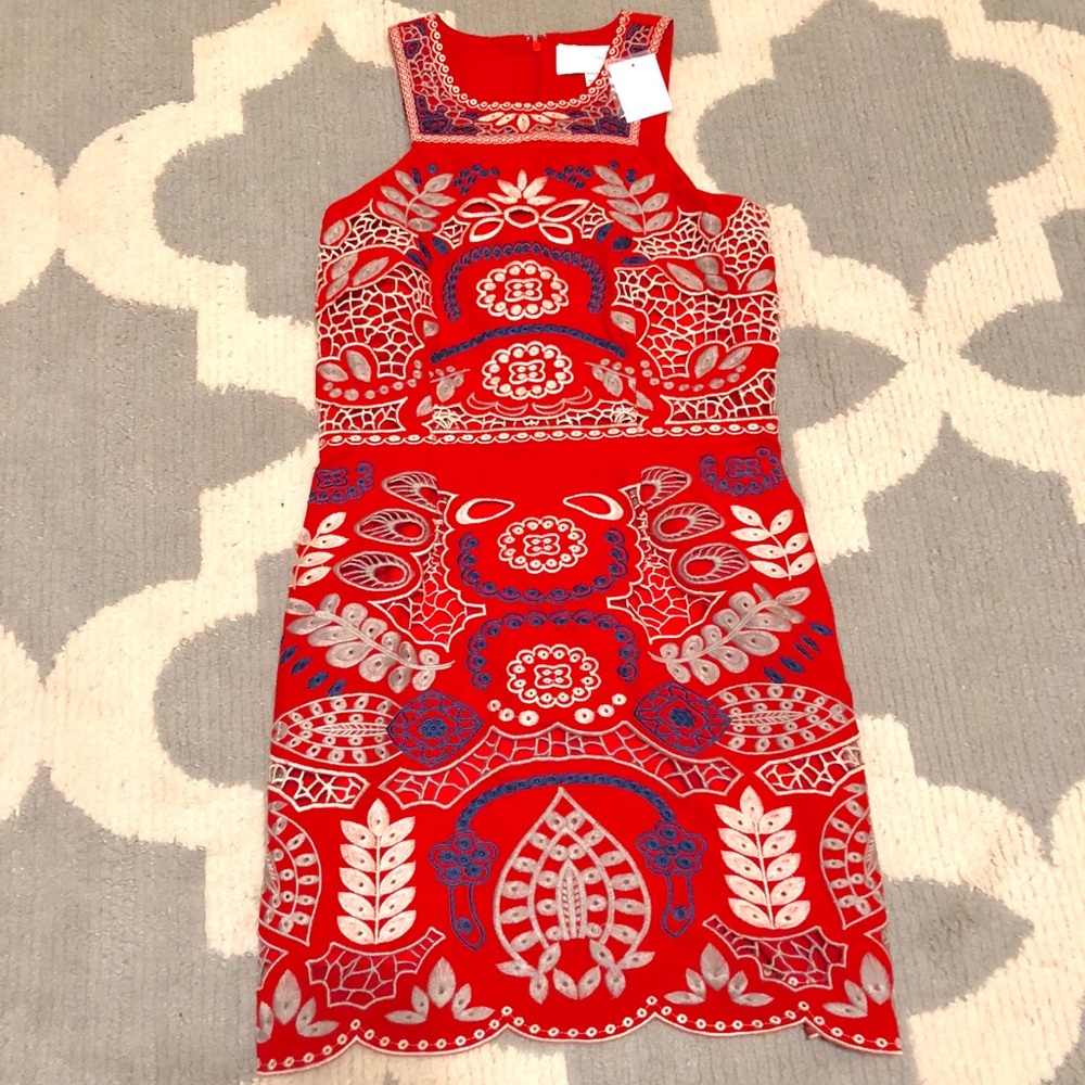 NWT Embroidered orange dress Urban Outfitters. Med